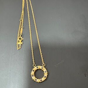 Elegant Gold and Blue Necklace